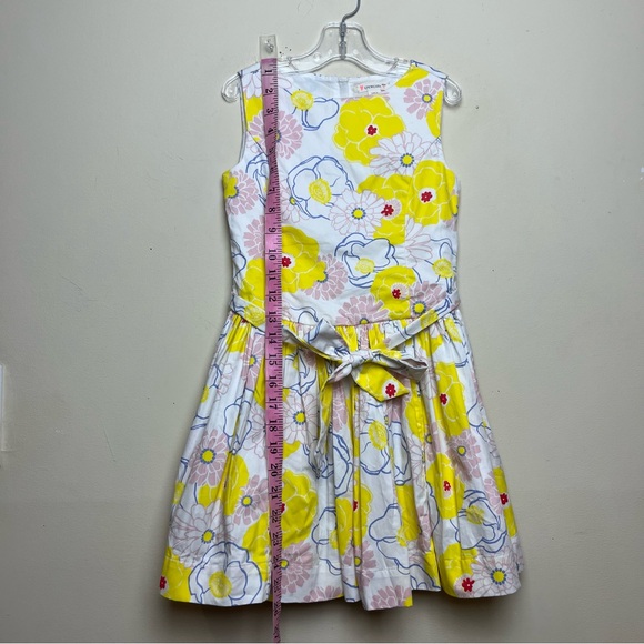 J. Crew Crewcuts Girls White floral sleeveless Sundress Yellow Pink Blue Poppy 6 - Picture 9 of 15